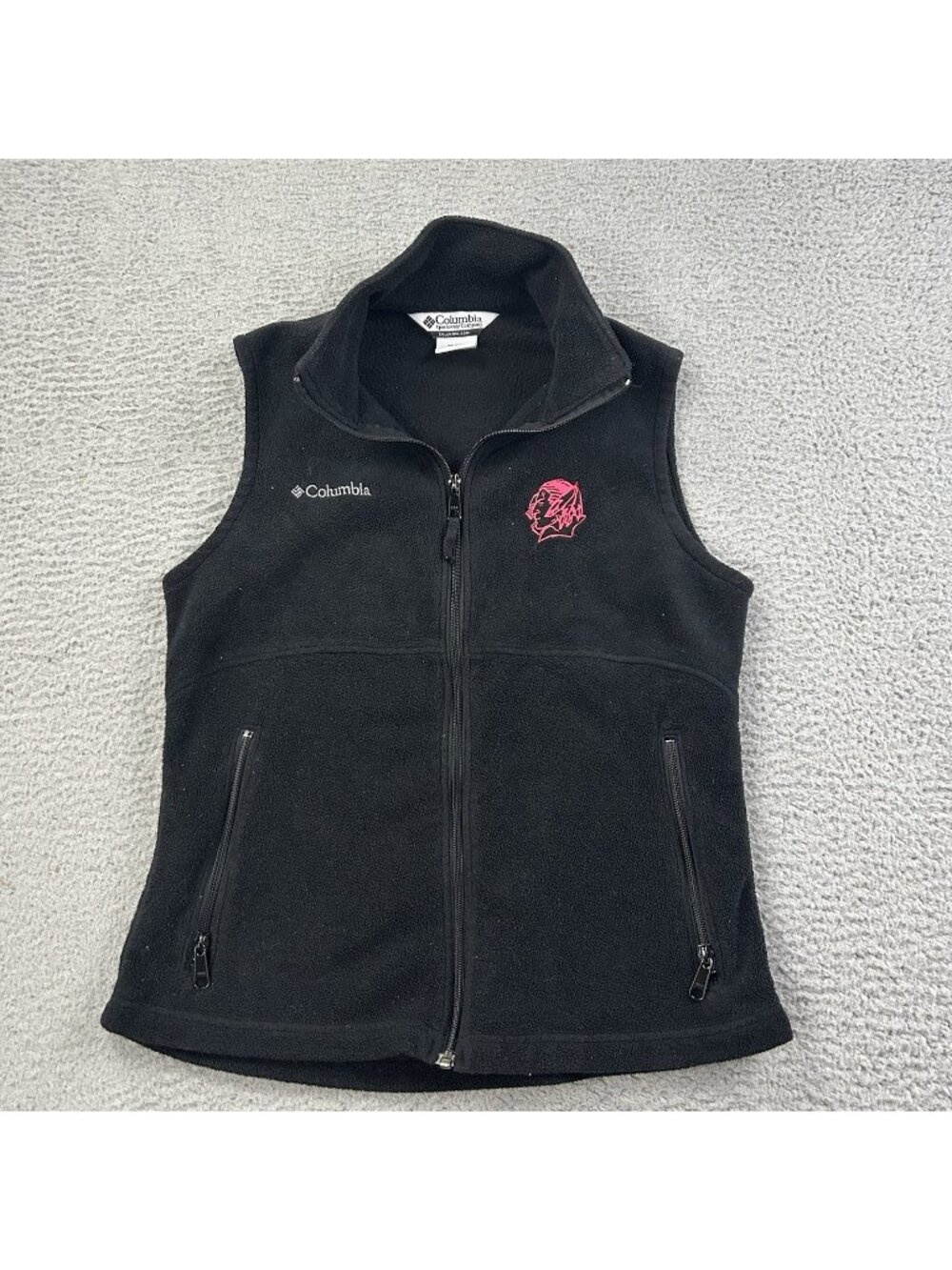 North Dakota Fighting Sioux Vest Black Pink Size Medium Columbia UND Hockey